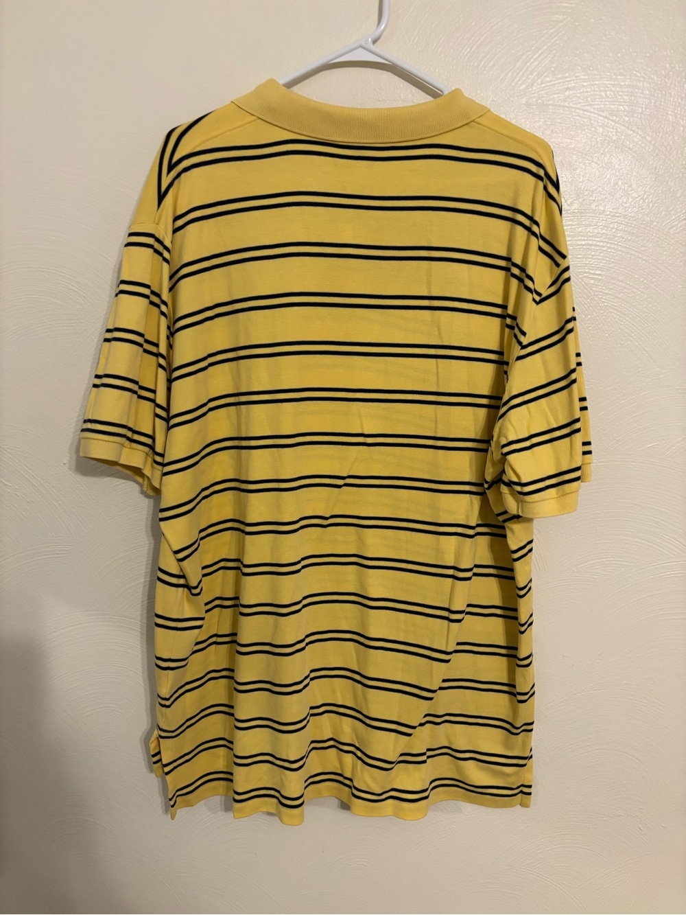 Polo Ralph Lauren Yellow Striped Polo Shirt Men’s XL Short Sleeve Cotton - Picture 7 of 7